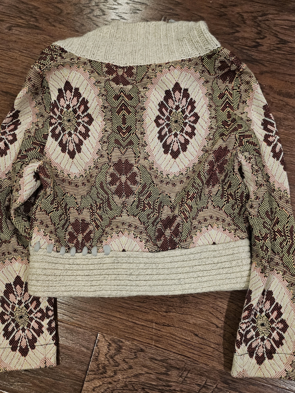 Rare Vintage Anthropologie Sleeping on Snow Fair Isle Knit Cardigan - Picture 6 of 6